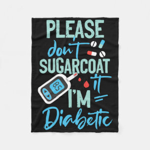 Typ-1-Diabetes-Bewusstsein Bitte verschleiern Sie Fleecedecke