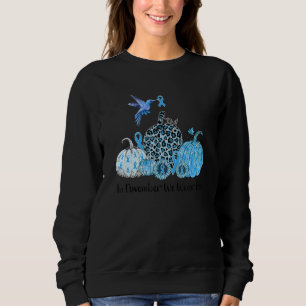 Typ-1-Diabetes-Bewusstsein Kolibri Blaues Band Sweatshirt