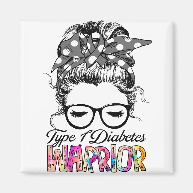 Typ 1 Diabetes-Bewusstsein Monat Band Geschenke Magnet (Vorne)