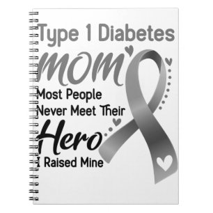Typ 1 Diabetes-Bewusstsein Monat Band Geschenke Notizblock
