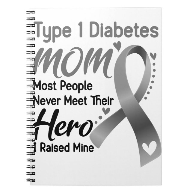 Typ 1 Diabetes-Bewusstsein Monat Band Geschenke Notizblock (Vorderseite)
