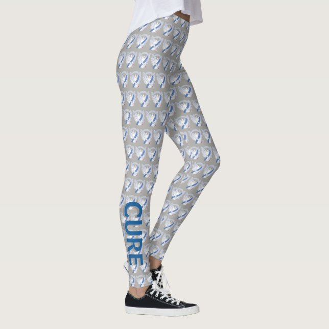 Typ 1 Diabetes-Bewusstsein Ribbon Angel Leggings (Rechts)