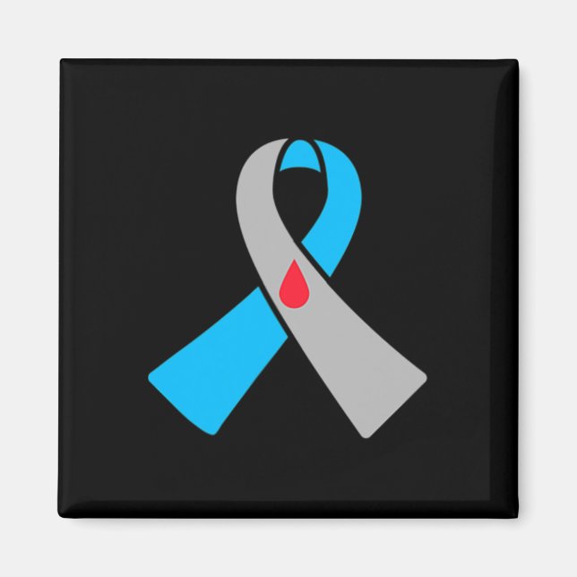 Typ 1 Diabetes-Bewusstsein Ribbon Bydge Magnet (Vorne)