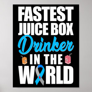 Typ 1 Diabetes Bewusstsein Schnelle Saftbox Geträn Poster