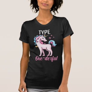 Typ 1 Diabetes Bewusstsein Unicorn Diabetiker T-Shirt