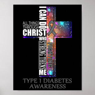 Typ-1-Diabetes-Bewusstsein - Weihnachtsgeschenk Poster