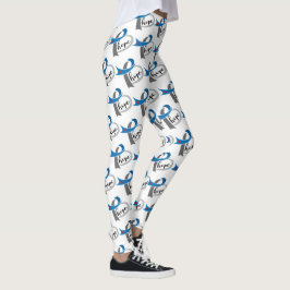 Typ 1 Diabetes Blue Ribbon Awareness HOPE Leggings