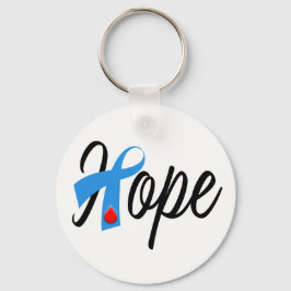 Typ 1 Diabetes Blue Ribbon Awareness HOPE Schlüsselanhänger