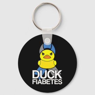 Typ-1-Diabetes-Ente Fiabetes T1d-Aufklärung Schlüsselanhänger