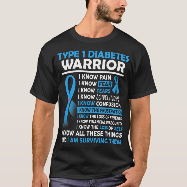 Typ 1 Diabetes Erreger Ich kenne all diese Dinge T-Shirt (Vorderseite)