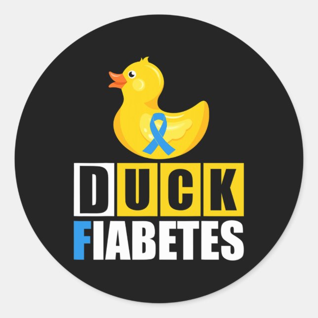 Typ 1 Diabetes Fiabetes T1D Runder Aufkleber (Vorderseite)