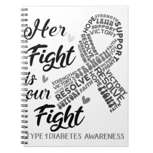 Typ 1 Diabetes Ihr Kampf ist unser Kampf Notizblock