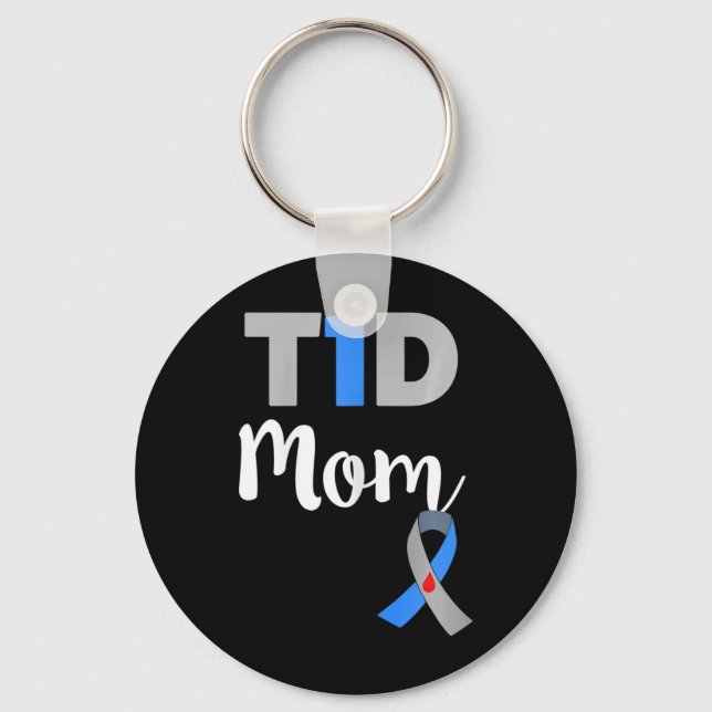 Typ 1 Diabetes-Mama - T1D-Mama Schlüsselanhänger (Vorderseite)