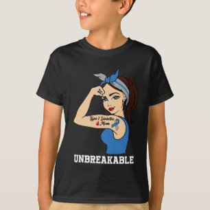 Typ 1 Diabetes Mama unzerbrechliche Krieger-Bewuss T-Shirt