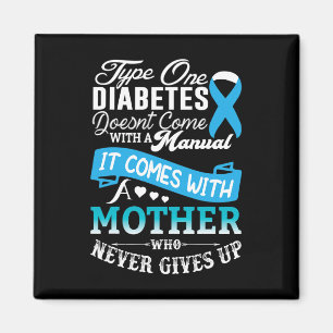 Typ 1 Diabetes mellitus blauer Ribbon Diabetiker Magnet