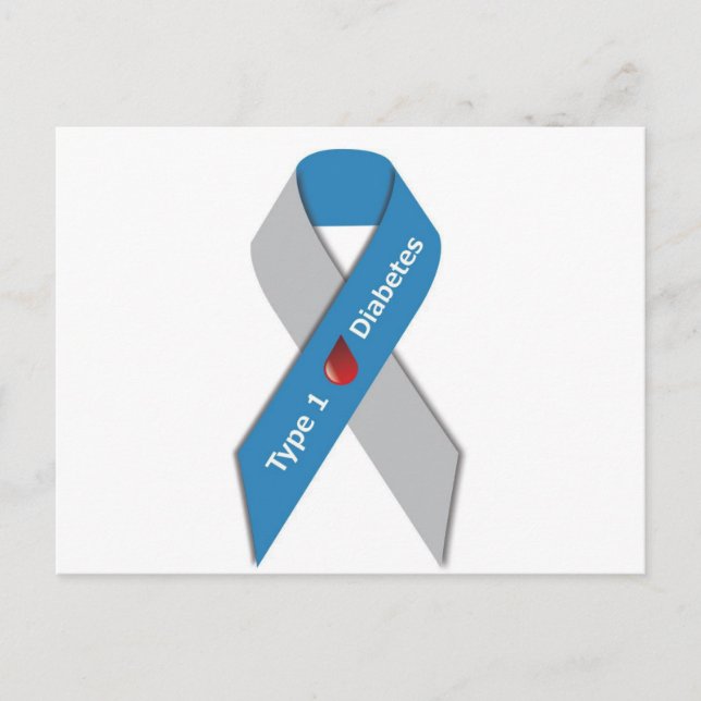 Typ 1 Diabetes-Sensibilisierungskette Postkarte (Vorderseite)