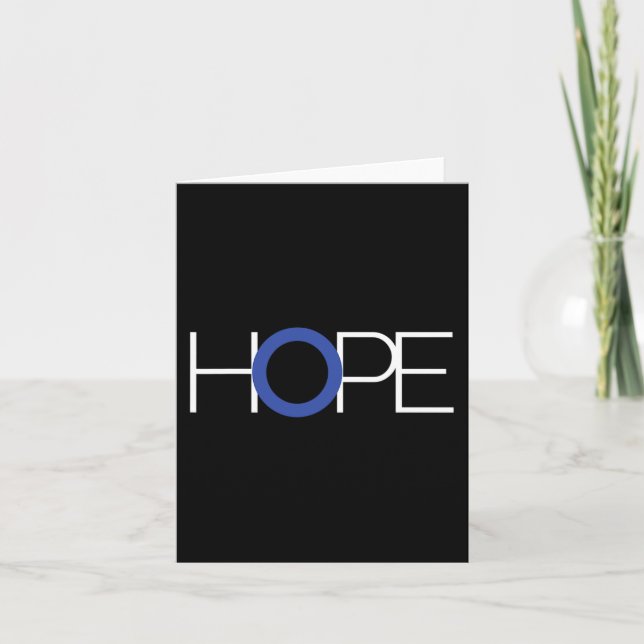 Typ 1 Diabetes T1D Blue Circle Awareness Geschenk  Karte (Vorderseite)