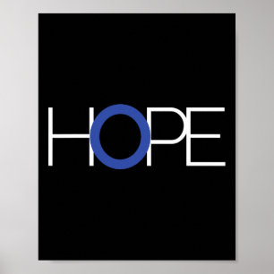 Typ 1 Diabetes T1D Blue Circle Awareness Geschenk Poster