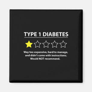 Typ 1 Diabetes T1d Ein Star Rating Fun Awareness Magnet
