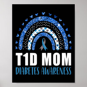 Typ 1 Diabetes T1d Mama Diabetes Awareness (Diabet Poster