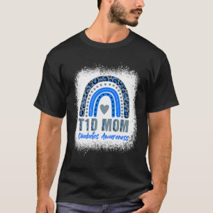 Typ 1 Diabetes T1d Mama Diabetes Awareness Leopard T-Shirt