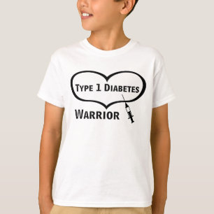 Typ 1 Diabetes-Warrior mit Spritze Boys T-Shirt
