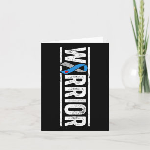 Typ 1 Diabetes Warrior - Sideways Awareness Ribbo Karte