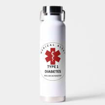 TYP 1 DIABETES WASSERFLASCHE