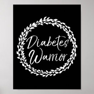 Typ 1 Diabetes Zitat Niedliche Blume Design Diabet Poster