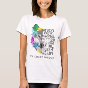 Typ 1 Geschenke zur Unterstützung des Diabetes-Bew T-Shirt