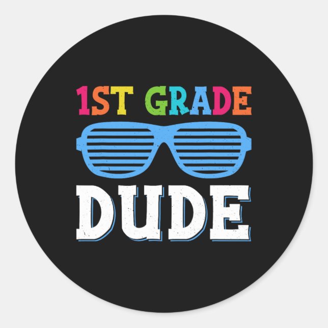 Typ 1. Klasse LehrerStudierende zurück Runder Aufkleber (Vorderseite)