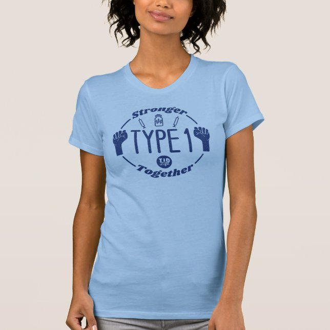 Typ 1 Stärkeres T [Nvy-LtBlu]-Shirt T-Shirt (Vorderseite)