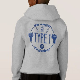 Typ 1 Stronger Together [Nvy-Gry] Hoodie