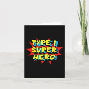 Typ 1 Superheld Typ 1 Diabetes-Bewusstsein Karte