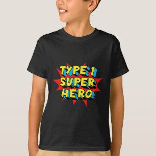 Typ 1 Superheld Typ 1 Diabetes-Bewusstsein T-Shirt