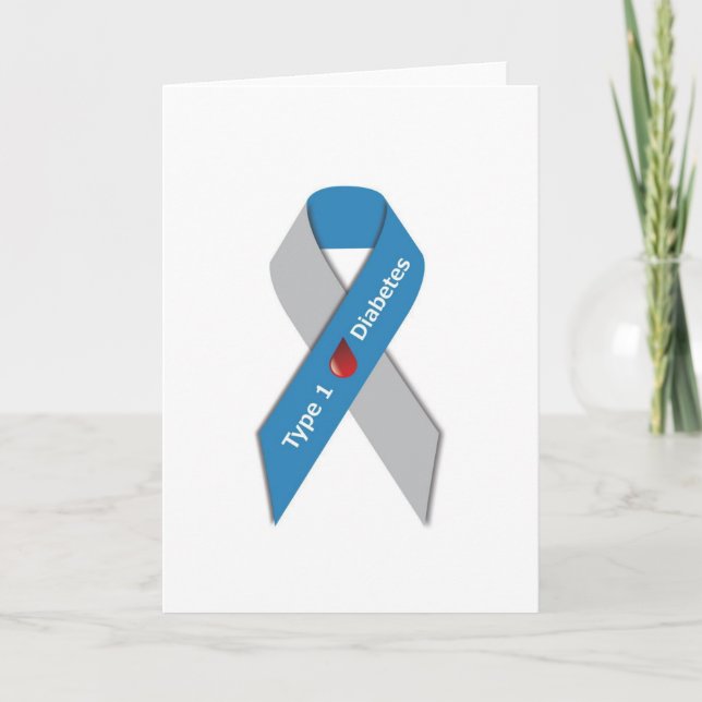 Typ- 1diabetes-Bewusstseins-Band Karte (Vorderseite)