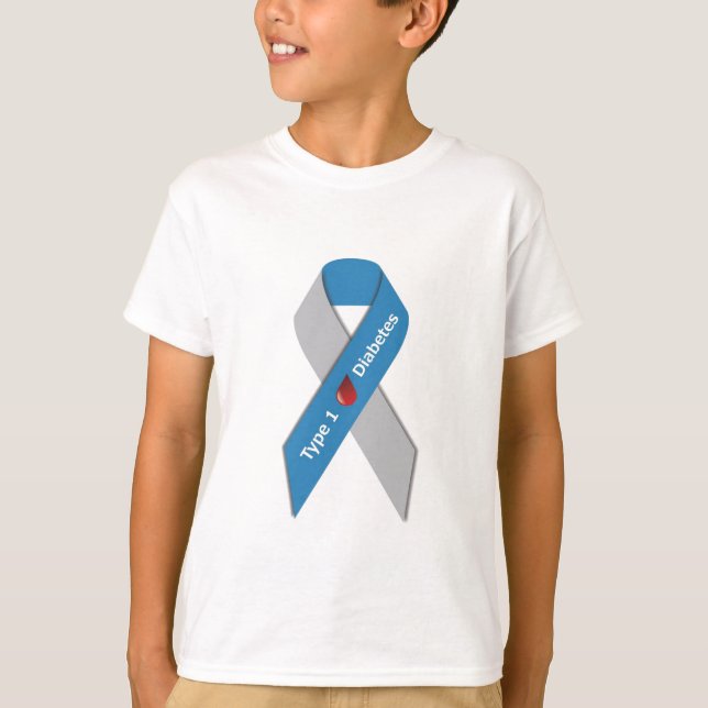 Typ- 1diabetes-Bewusstseins-Band T-Shirt (Vorderseite)