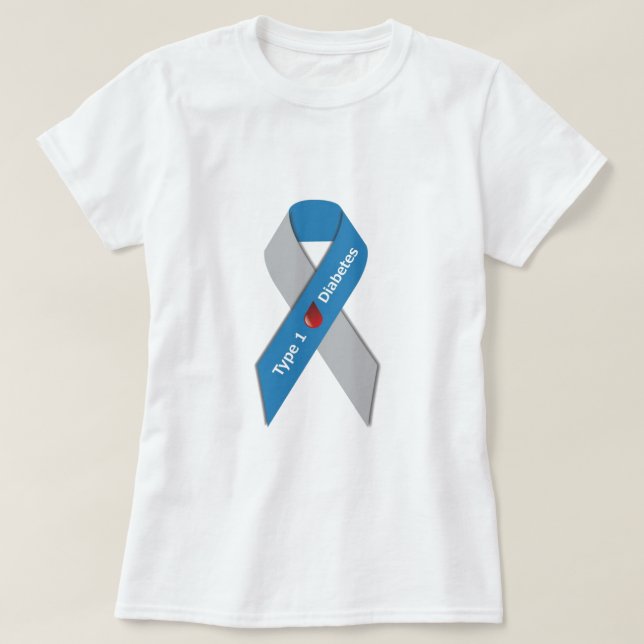 Typ- 1diabetes-Bewusstseins-Band T-Shirt (Design vorne)