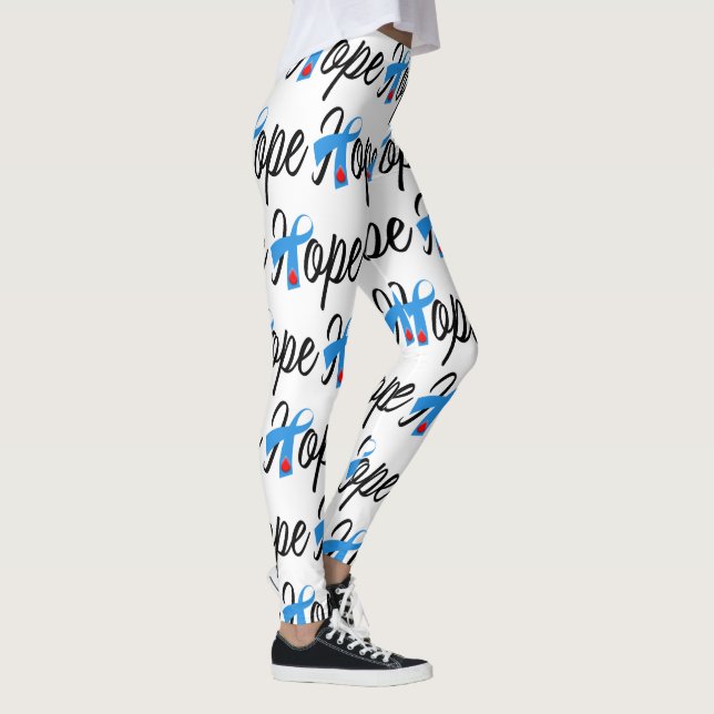 Typ- 1diabetes-blaues Band-Bewusstsein HOFFNUNG Leggings (Rechts)