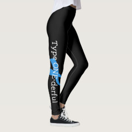 Typ- 1diabetes-blaues Band-Bewusstsein HOFFNUNG Leggings