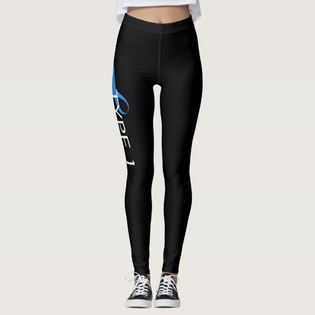 Typ- 1diabetes-blaues Band-Bewusstsein HOFFNUNG Leggings (Vorderseite)