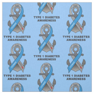 Typ- 1diabetes mit Anker der Hoffnung Stoff
