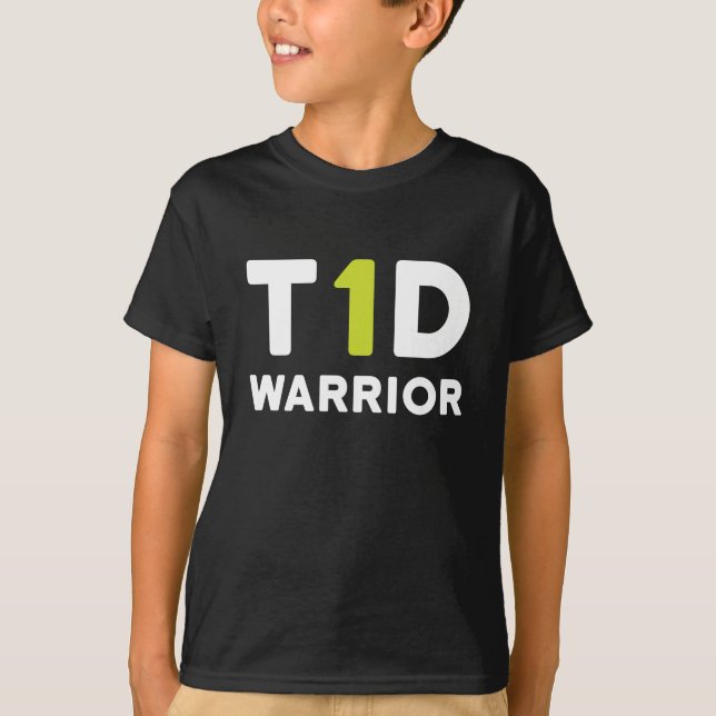Typ 1diabeteskrieger - t1d zuckerkrankes Shirt (Vorderseite)