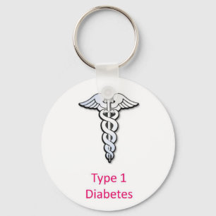 Typ- 1diabetesrosa schlüsselanhänger