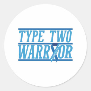 Typ 2 Diabetes-Krieger Runder Aufkleber