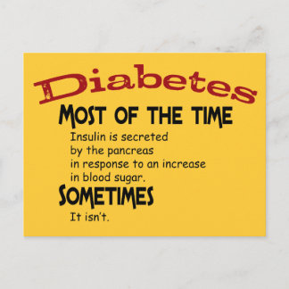 Typ 2 Diabetesgeschenke und T - Shirt Postkarte