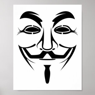 Typ Anonymous Fawkes Maske Shirt Halloween Geschen Poster