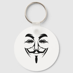 Typ Anonymous Fawkes Maske Shirt Halloween Geschen Schlüsselanhänger