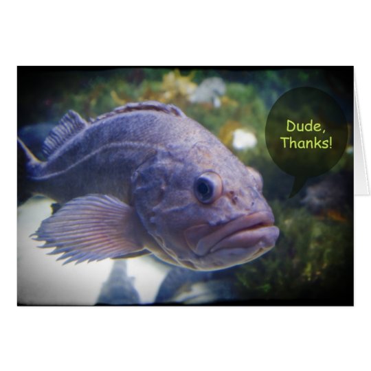 Typ-Dank-Fische mit schwarzer Grenze danken Ihnen Karte