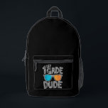 Typ der 1. Klasse zurück an den ersten Schulabschl Bedruckter Rucksack<br><div class="desc">Typ der 1. Klasse zurück an den ersten Schulabschluss</div>